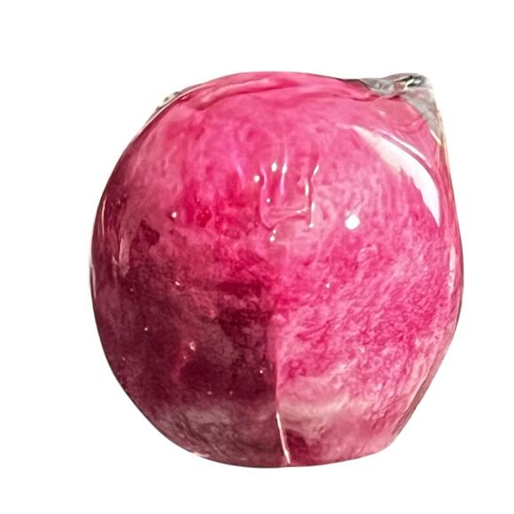 Art Glass Pig Paperweight Hand Blown Pink Magenta Figurine - Picture 2 of 3